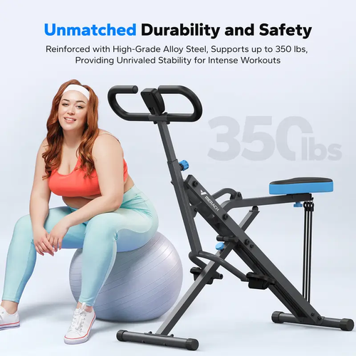 MERACH™ Row & Ride Squat Assist Trainer — Ultimate Glutes & Leg Sculpting Machine | Adjustable Resistance, Foldable Design, 350lbs Capacity | Full-Body Workout Solution for Home Fitness
