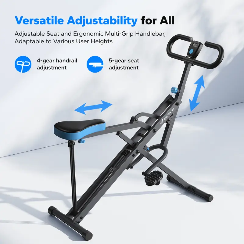 MERACH™ Row & Ride Squat Assist Trainer — Ultimate Glutes & Leg Sculpting Machine | Adjustable Resistance, Foldable Design, 350lbs Capacity | Full-Body Workout Solution for Home Fitness