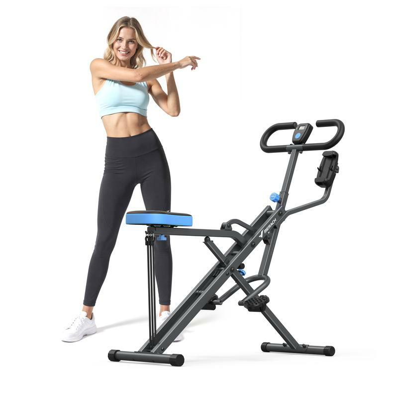MERACH™ Row & Ride Squat Assist Trainer — Ultimate Glutes & Leg Sculpting Machine | Adjustable Resistance, Foldable Design, 350lbs Capacity | Full-Body Workout Solution for Home Fitness
